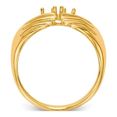 14K Yellow Gold 2-Stone Family Ring Mounting – view 2