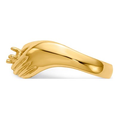 14K Yellow Gold 2-Stone Family Ring Mounting – view 3