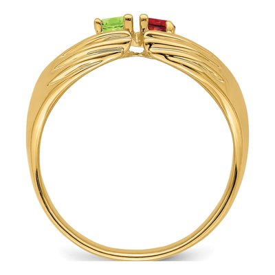 14K Yellow Gold 2-Stone Family Ring – view 3