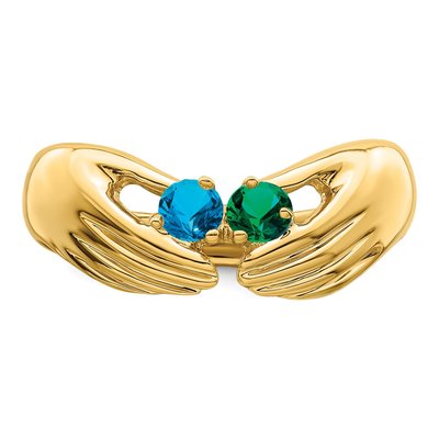 14K Yellow Gold 2-Stone Family Ring – view 5