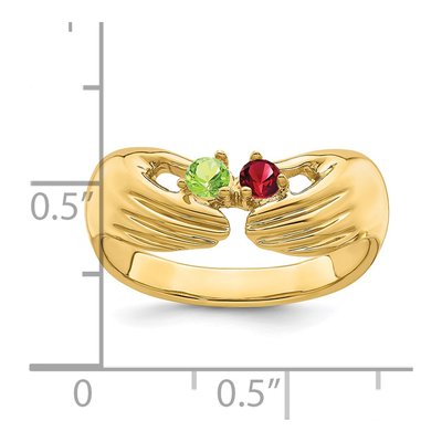 14K Yellow Gold 2-Stone Family Ring – view 6
