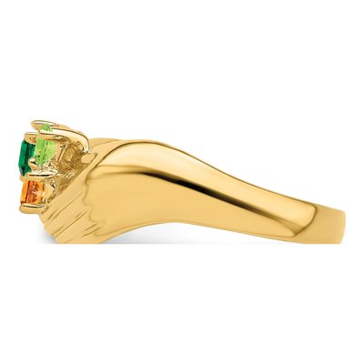 14K Yellow Gold 3-Stone Family Ring – view 4
