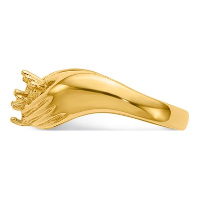 14K Yellow Gold 4-Stone Family Ring Mounting – view 3