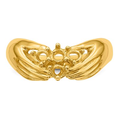 14K Yellow Gold 4-Stone Family Ring Mounting – view 4