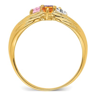 14K Yellow Gold 4-Stone Family Ring – view 3
