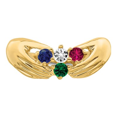 14K Yellow Gold 4-Stone Family Ring – view 5
