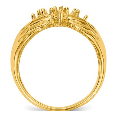 14K Yellow Gold 5-Stone Family Ring Mounting – view 2