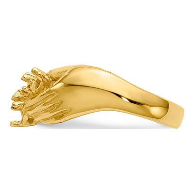 14K Yellow Gold 5-Stone Family Ring Mounting – view 3