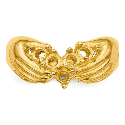 14K Yellow Gold 5-Stone Family Ring Mounting – view 4
