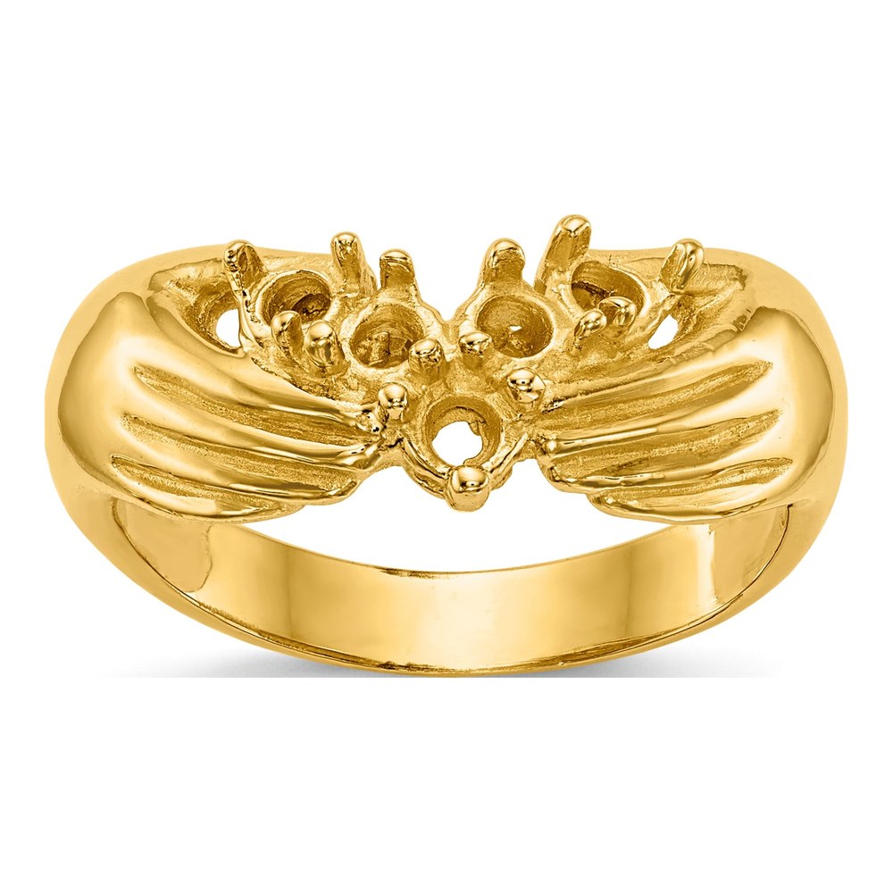 14K Yellow Gold 5-Stone Family Ring Mounting