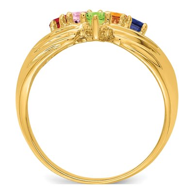14K Yellow Gold 5-Stone Family Ring – view 3