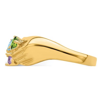 14K Yellow Gold 5-Stone Family Ring – view 4