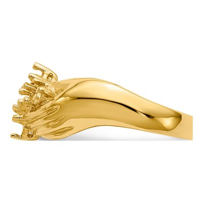 14K Yellow Gold 6-Stone Family Ring Mounting – view 3