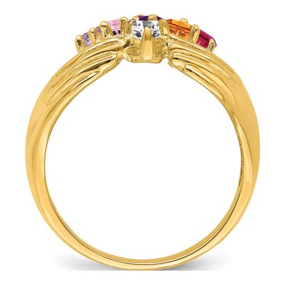 14K Yellow Gold 6-Stone Family Ring – view 3