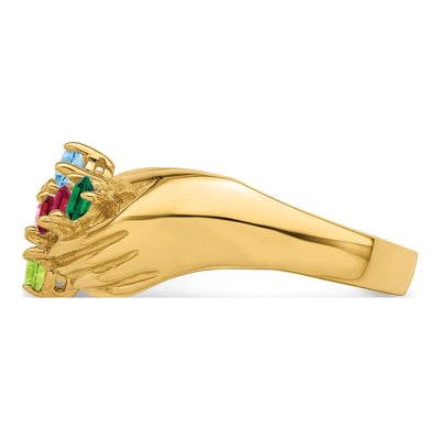14K Yellow Gold 6-Stone Family Ring – view 4