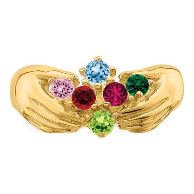 14K Yellow Gold 6-Stone Family Ring – view 5