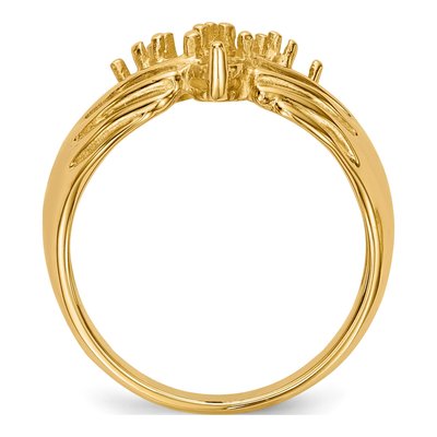 14K Yellow Gold 7-Stone Family Ring Mounting – view 2