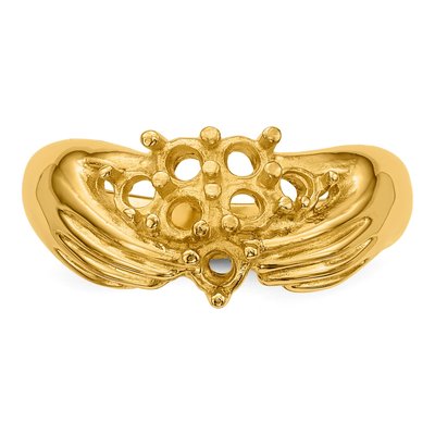 14K Yellow Gold 7-Stone Family Ring Mounting – view 4