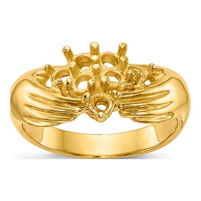 14K Yellow Gold 7-Stone Family Ring Mounting