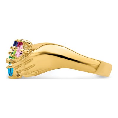 14K Yellow Gold 7-Stone Family Ring – view 3