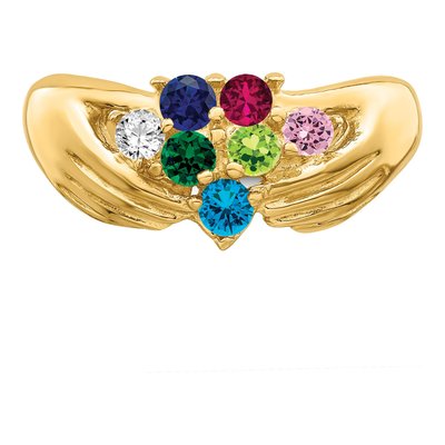 14K Yellow Gold 7-Stone Family Ring – view 4