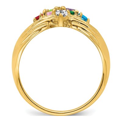 14K Yellow Gold 7-Stone Family Ring – view 8