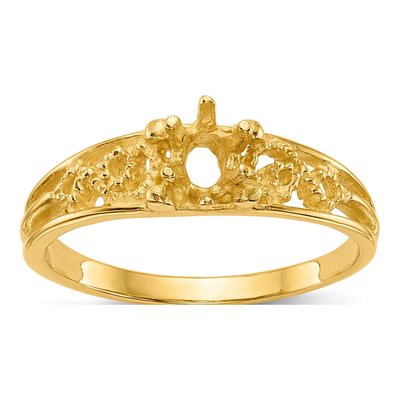 14K Yellow Gold 1-Stone Family Ring Mounting