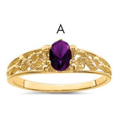 14K Yellow Gold Family Ring