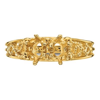 14K Yellow Gold 2-Stone Family Ring Mounting – view 4