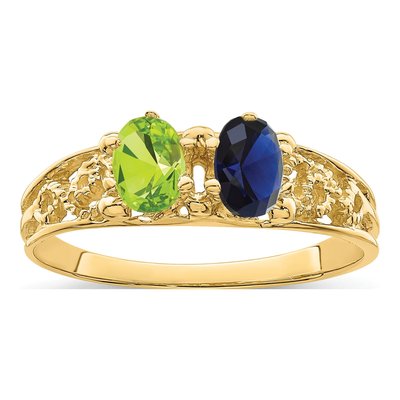 14K Yellow Gold 2-Stone Family Ring – view 2