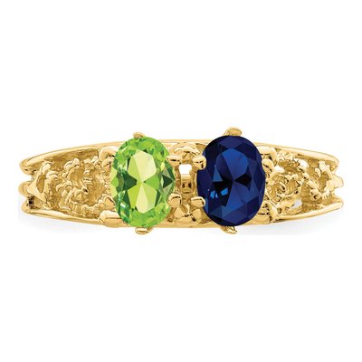 14K Yellow Gold 2-Stone Family Ring – view 5