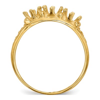 14K Yellow Gold 3-Stone Family Ring Mounting – view 2