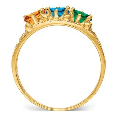 14K Yellow Gold 3-Stone Family Ring – view 3
