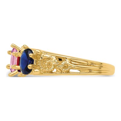 14K Yellow Gold 4-Stone Family Ring – view 3