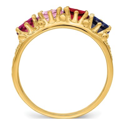 14K Yellow Gold 4-Stone Family Ring – view 7