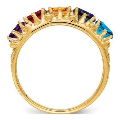 14K Yellow Gold 5-Stone Family Ring – view 3