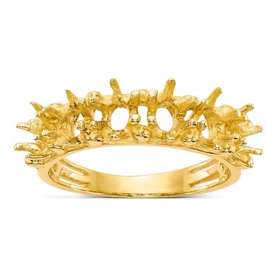 14K Yellow Gold 6-Stone Family Ring Mounting