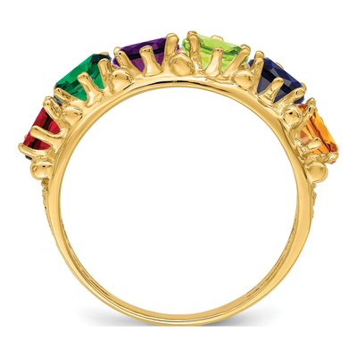 14K Yellow Gold 6-Stone Family Ring – view 3