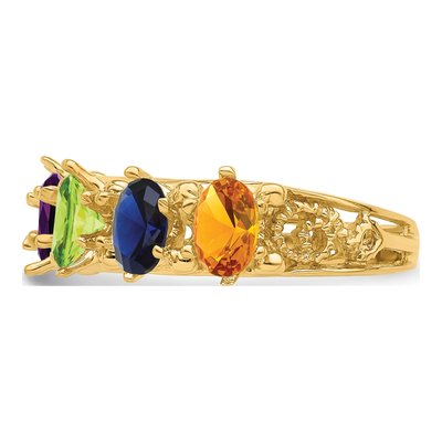 14K Yellow Gold 6-Stone Family Ring – view 4