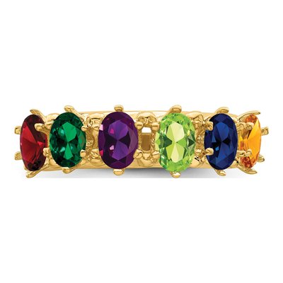 14K Yellow Gold 6-Stone Family Ring – view 5