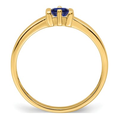 14K Yellow Gold 1-Stone Mother's Ring Mounting – view 3