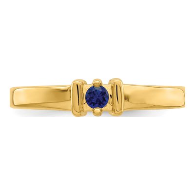 14K Yellow Gold 1-Stone Mother's Ring Mounting – view 5