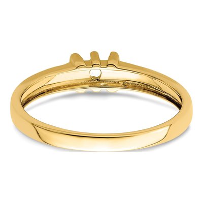 14K Yellow Gold 1-Stone Mother's Ring Mounting – view 6