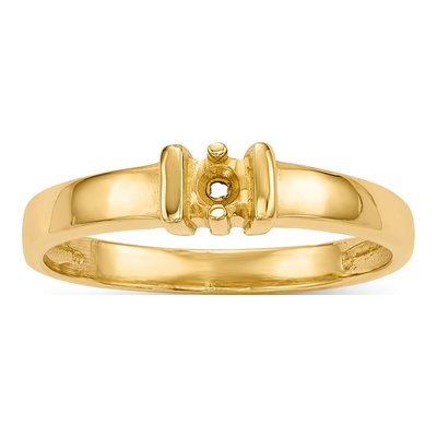 14K Yellow Gold 1-Stone Mother's Ring Mounting – view 8