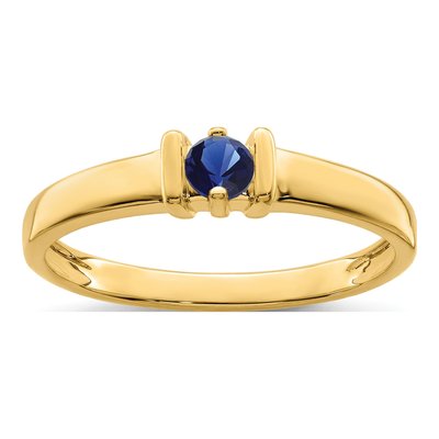14K Yellow Gold 1-Stone Mother's Ring – view 2