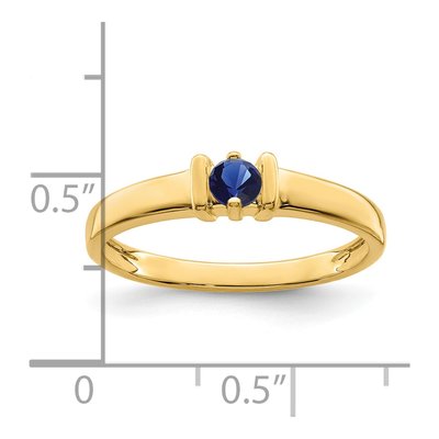 14K Yellow Gold 1-Stone Mother's Ring – view 6