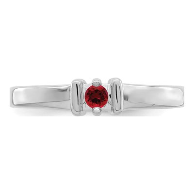 Sterling Silver or 14K White Gold Mother's Ring – view 5