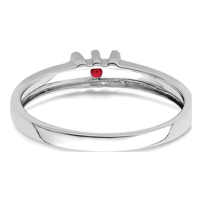 Sterling Silver or 14K White Gold Mother's Ring – view 6