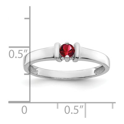 Sterling Silver or 14K White Gold Mother's Ring – view 7