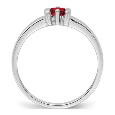 14K White Gold 1-Stone Mother's Ring Mounting – view 2